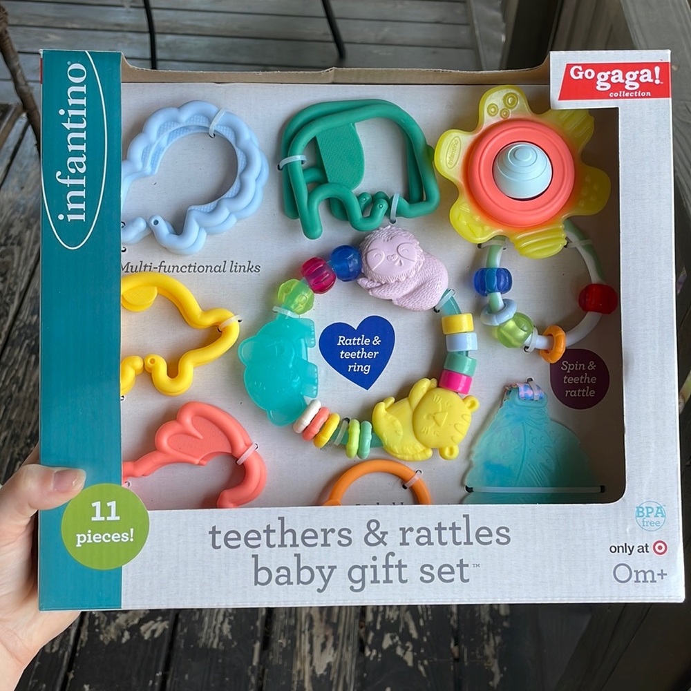 Infantino Go Gaga! Teethers & Rattles Baby Gift Set